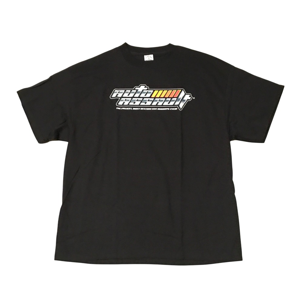 Auto Assault Video Game Promo T-Shirt Mens XL Black Delta Magnum Weight MMORPG - Picture 1 of 4